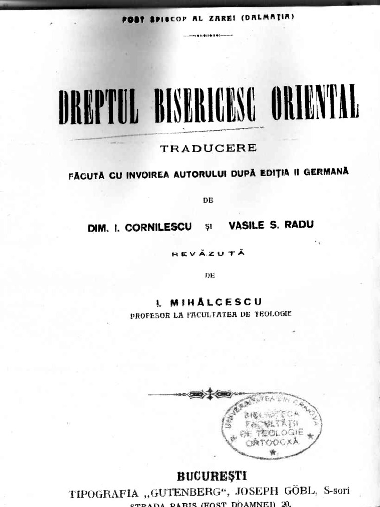 drept bisericesc floca